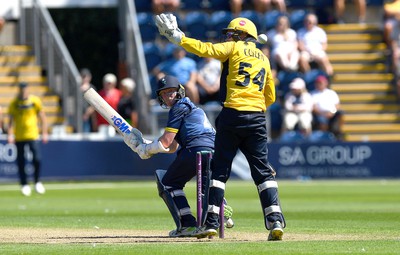 100822 - Glamorgan v Yorkshire - Royal London One-Day Cup - Harry Duke of Yorkshire plays a shot