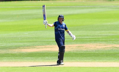 100822 - Glamorgan v Yorkshire - Royal London One-Day Cup - Harry Duke of Yorkshire celebrates half century