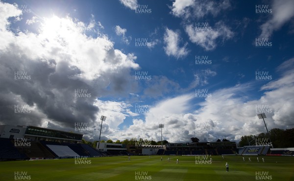 160521 - Glamorgan v Yorkshire, LV= County Championship Group Three - Dramatic skies above Sophia Gardens during the final period of play of a rain affected match between Glamorgan and Yorkshire in Cardiff