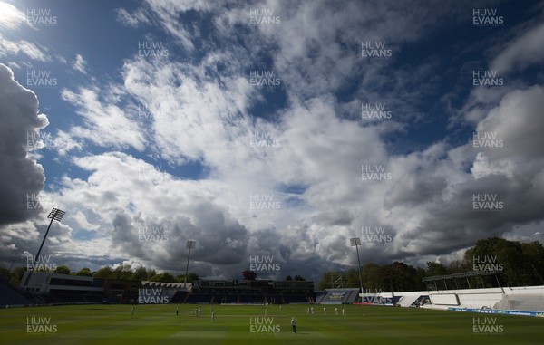 160521 - Glamorgan v Yorkshire, LV= County Championship Group Three - Dramatic skies above Sophia Gardens during the final period of play of a rain affected match between Glamorgan and Yorkshire in Cardiff