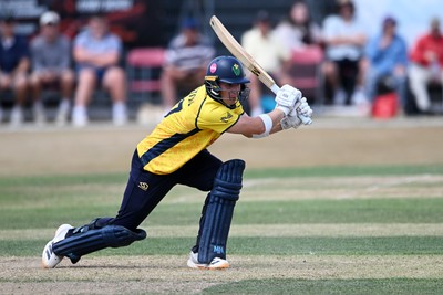 240726 - Glamorgan v Yorkshire - Metro Bank One Day Cup Men - Alex Horton of Glamorgan batting