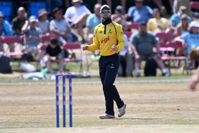 240726 - Glamorgan v Yorkshire - Metro Bank One Day Cup Men - Eddie Byrom of Glamorgan
