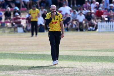 240726 - Glamorgan v Yorkshire - Metro Bank One Day Cup Men - Dejected Jamie Mcilroy of Glamorgan at the end of the match