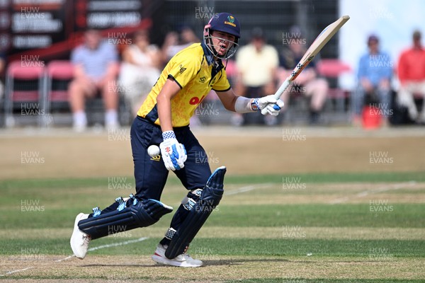 240726 - Glamorgan v Yorkshire - Metro Bank One Day Cup Men - Will Smale of Glamorgan batting