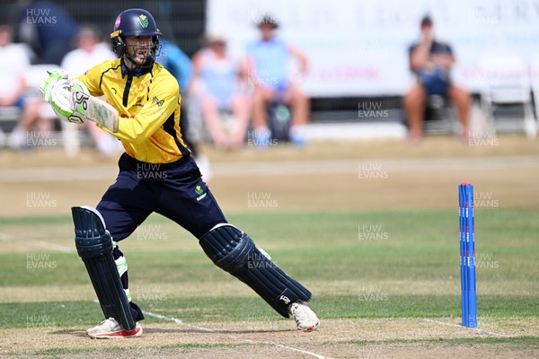 240726 - Glamorgan v Yorkshire - Metro Bank One Day Cup Men - Eddie Byrom of Glamorgan batting