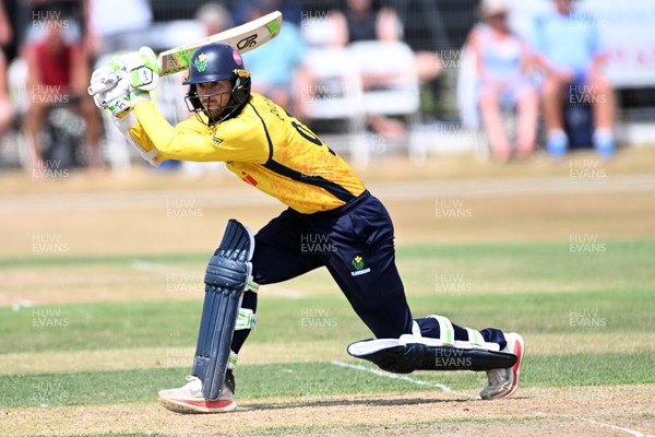 240726 - Glamorgan v Yorkshire - Metro Bank One Day Cup Men - Eddie Byrom of Glamorgan batting