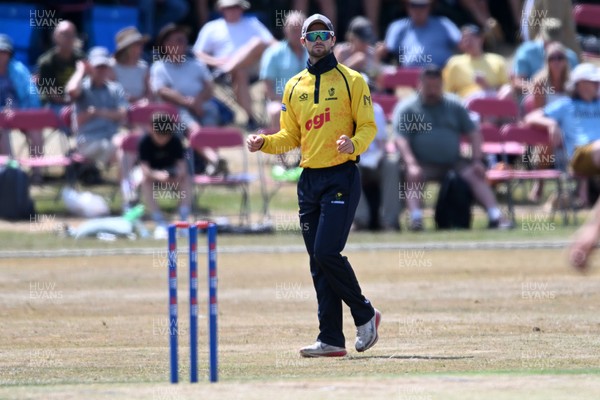 240726 - Glamorgan v Yorkshire - Metro Bank One Day Cup Men - Eddie Byrom of Glamorgan