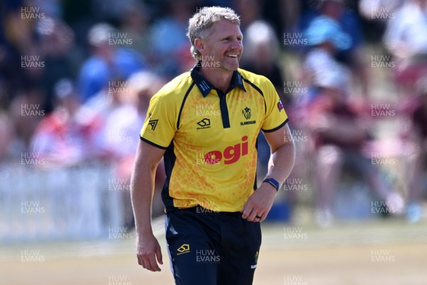 240726 - Glamorgan v Yorkshire - Metro Bank One Day Cup Men - Timm Van Der Gugten of Glamorgan