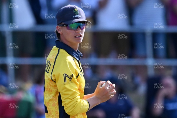 240726 - Glamorgan v Yorkshire - Metro Bank One Day Cup Men - Jack Hope-Bell of Glamorgan catches the ball to dismiss Kuldeep Yadav of Yorkshire
