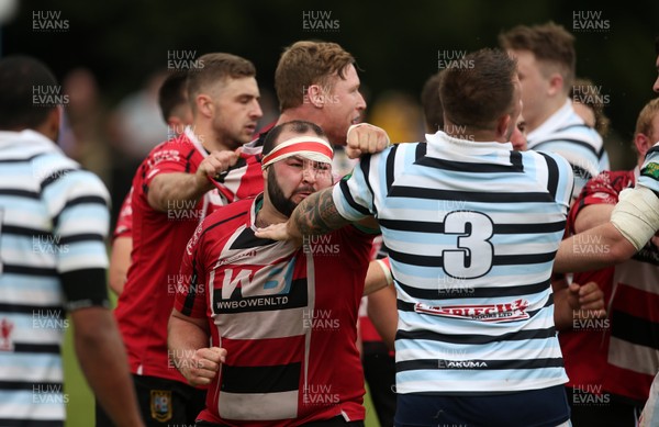180519 - Glamorgan Wanderers v Brecon RFC - WRU Championship Play off - Tempers between the two teams boil over in the second half