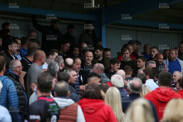 180519 - Glamorgan Wanderers v Brecon RFC - WRU Championship Play off - Fighting between the two sets of fans cause the game to finish with a few seconds on the clock remaining