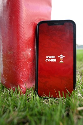 040926 - Glamorgan Wanderers v Mountain Ash - Championship East - Picture shows the new Rygbi Cymru app in action after launch at the Memorial Ground, home of Glamorgan Wanderers in Cardiff, Wales