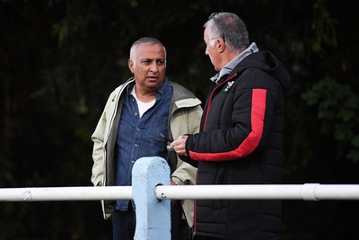 040926 - Glamorgan Wanderers v Mountain Ash - Championship East - Picture shows Geraint John, WRU Community Director (left) and Ashok Ahir, WRU Director of Corporate Affairs in attendance 