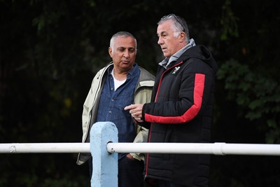 040926 - Glamorgan Wanderers v Mountain Ash - Championship East - Picture shows Geraint John, WRU Community Director (left) and Ashok Ahir, WRU Director of Corporate Affairs in attendance 