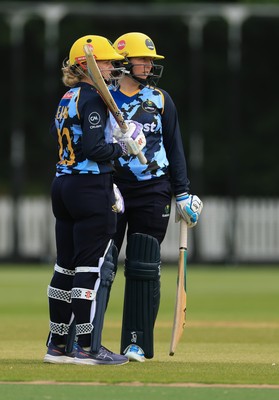 050525 - Glamorgan Women v Gloucestershire Women, Vitality T20 Women’s County Cup - Daisy Jeanes and Lauren Parfitt of Glamorgan Women