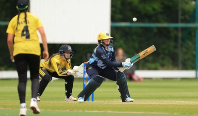 050525 - Glamorgan Women v Gloucestershire Women, Vitality T20 Women’s County Cup - Lauren Parfitt of Glamorgan Women plays a shot