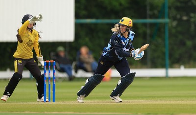 050525 - Glamorgan Women v Gloucestershire Women, Vitality T20 Women’s County Cup - Charlotte Scarborough of Glamorgan Women plays a shot