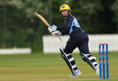 050525 - Glamorgan Women v Gloucestershire Women, Vitality T20 Women’s County Cup - Lauren Parfitt of Glamorgan Women plays a shot