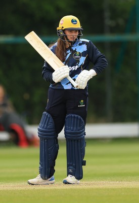 050525 - Glamorgan Women v Gloucestershire Women, Vitality T20 Women’s County Cup - Bea Ellis of Glamorgan Women plays a shot