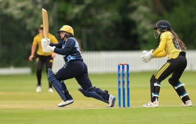 050525 - Glamorgan Women v Gloucestershire Women, Vitality T20 Women’s County Cup - Bea Ellis of Glamorgan Women plays a shot