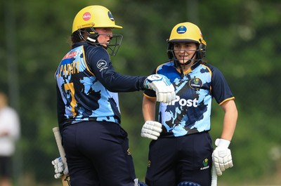 050525 - Glamorgan Women v Gloucestershire Women, Vitality T20 Women’s County Cup - Lauren Parfitt and Bea Ellis of Glamorgan Women