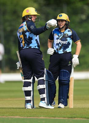 050525 - Glamorgan Women v Gloucestershire Women, Vitality T20 Women’s County Cup - Lauren Parfitt and Bea Ellis of Glamorgan Women