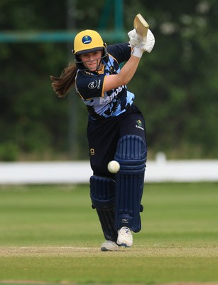 050525 - Glamorgan Women v Gloucestershire Women, Vitality T20 Women’s County Cup - Bea Ellis of Glamorgan Women plays a shot