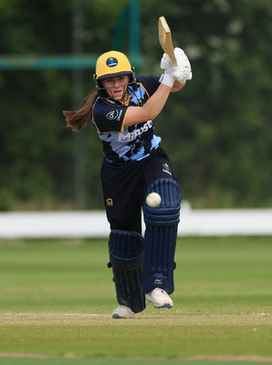 050525 - Glamorgan Women v Gloucestershire Women, Vitality T20 Women’s County Cup - Bea Ellis of Glamorgan Women plays a shot