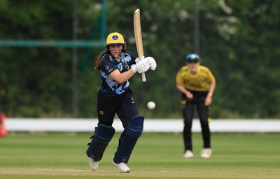 050525 - Glamorgan Women v Gloucestershire Women, Vitality T20 Women’s County Cup - Bea Ellis of Glamorgan Women plays a shot