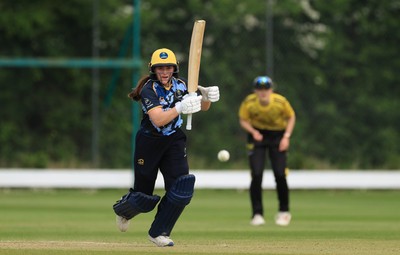 050525 - Glamorgan Women v Gloucestershire Women, Vitality T20 Women’s County Cup - Bea Ellis of Glamorgan Women plays a shot