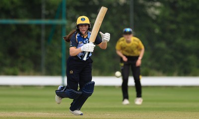 050525 - Glamorgan Women v Gloucestershire Women, Vitality T20 Women’s County Cup - Bea Ellis of Glamorgan Women plays a shot