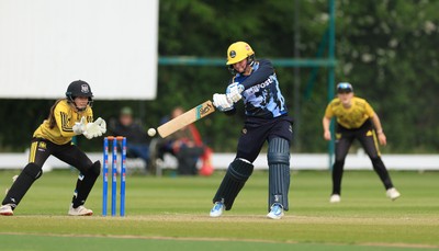 050525 - Glamorgan Women v Gloucestershire Women, Vitality T20 Women’s County Cup - Lauren Parfitt of Glamorgan Women plays a shot