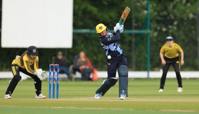 050525 - Glamorgan Women v Gloucestershire Women, Vitality T20 Women’s County Cup - Lauren Parfitt of Glamorgan Women plays a shot