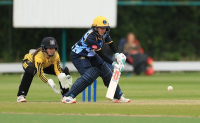 050525 - Glamorgan Women v Gloucestershire Women, Vitality T20 Women’s County Cup - Emily Burke of Glamorgan Women plays a shot