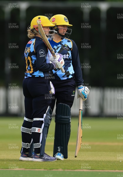 050525 - Glamorgan Women v Gloucestershire Women, Vitality T20 Women’s County Cup - Daisy Jeanes and Lauren Parfitt of Glamorgan Women