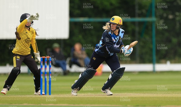 050525 - Glamorgan Women v Gloucestershire Women, Vitality T20 Women’s County Cup - Charlotte Scarborough of Glamorgan Women plays a shot