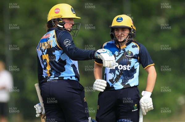 050525 - Glamorgan Women v Gloucestershire Women, Vitality T20 Women’s County Cup - Lauren Parfitt and Bea Ellis of Glamorgan Women