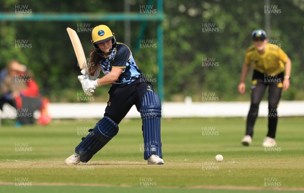 050525 - Glamorgan Women v Gloucestershire Women, Vitality T20 Women’s County Cup - Bea Ellis of Glamorgan Women plays a shot
