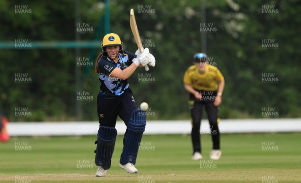 050525 - Glamorgan Women v Gloucestershire Women, Vitality T20 Women’s County Cup - Bea Ellis of Glamorgan Women plays a shot