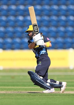 120726 - Glamorgan Women v Gloucestershire Women, Vitality Blast Women League 2 Final - Beth Gammon of Glamorgan Women plays a shot