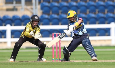 120726 - Glamorgan Women v Gloucestershire Women, Vitality Blast Women League 2 Final - Beth Gammon of Glamorgan Women plays a shot