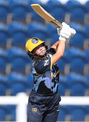 120726 - Glamorgan Women v Gloucestershire Women, Vitality Blast Women League 2 Final - Megan Sturge of Glamorgan Women hits a four