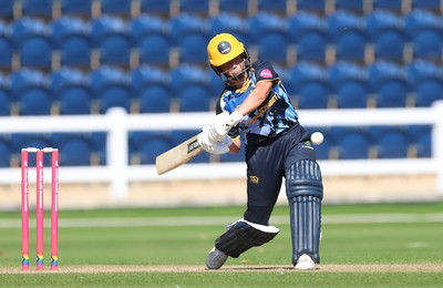 120726 - Glamorgan Women v Gloucestershire Women, Vitality Blast Women League 2 Final - Megan Sturge of Glamorgan Women hits a four