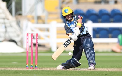 120726 - Glamorgan Women v Gloucestershire Women, Vitality Blast Women League 2 Final - Beth Gammon of Glamorgan Women plays a shot