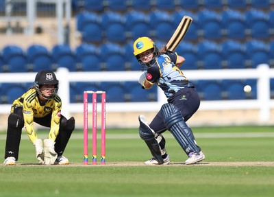 120726 - Glamorgan Women v Gloucestershire Women, Vitality Blast Women League 2 Final - Beth Gammon of Glamorgan Women plays a shot