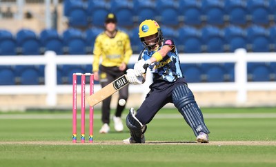 120726 - Glamorgan Women v Gloucestershire Women, Vitality Blast Women League 2 Final - Beth Gammon of Glamorgan Women plays a shot