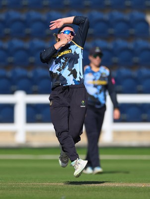 120726 - Glamorgan Women v Gloucestershire Women, Vitality Blast Women League 2 Final - Gemma Porter of Glamorgan Women bowls