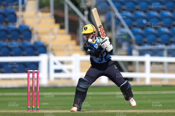 120726 - Glamorgan Women v Gloucestershire Women, Vitality Blast Women League 2 Final - Daisy Jeanes of Glamorgan Women plays a shot
