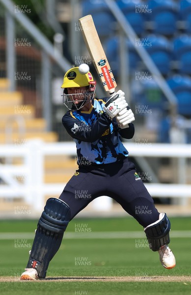 120726 - Glamorgan Women v Gloucestershire Women, Vitality Blast Women League 2 Final - Daisy Jeanes of Glamorgan Women plays a shot