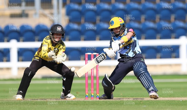 120726 - Glamorgan Women v Gloucestershire Women, Vitality Blast Women League 2 Final - Beth Gammon of Glamorgan Women plays a shot